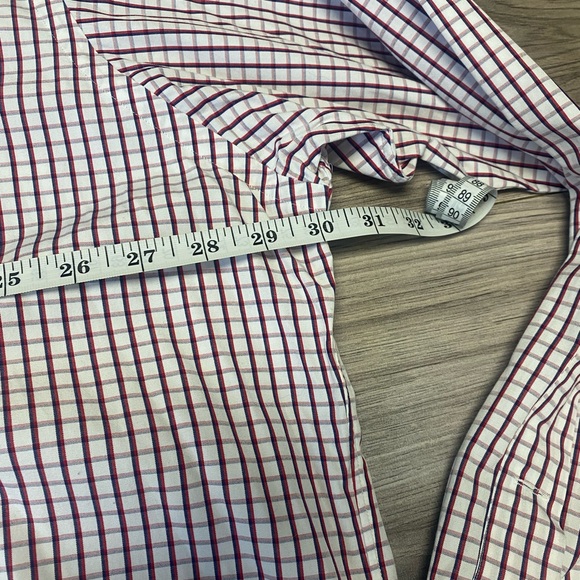 Ralph Lauren Blaire Mens 2XL White Red Blue Gingham Long Sleeve Button Up Shirt - Picture 4 of 7